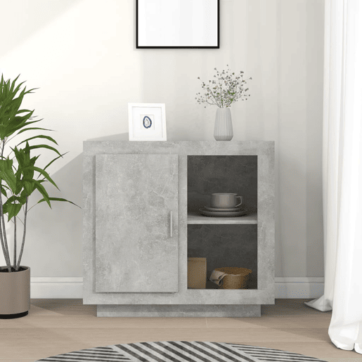 vidaXL Aparador 80x40x75 cm cinza cimento vidaXL Aparador 80x40x75 cm cinza cimento