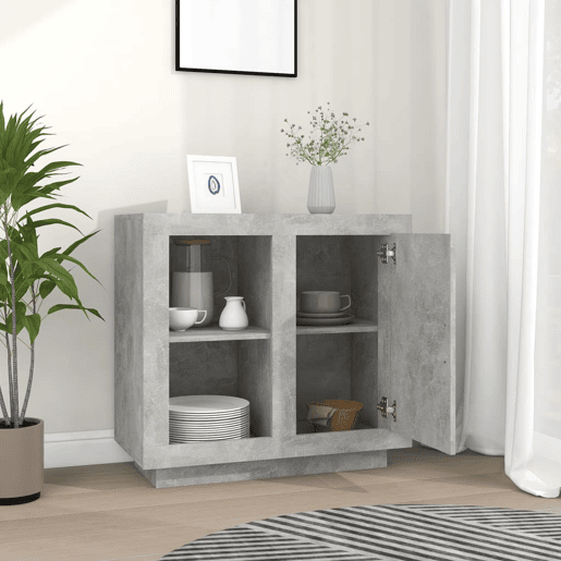 vidaXL Aparador 80x40x75 cm cinza cimento vidaXL Aparador 80x40x75 cm cinza cimento