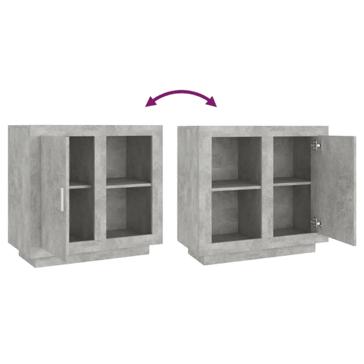 vidaXL Aparador 80x40x75 cm cinza cimento vidaXL Aparador 80x40x75 cm cinza cimento