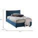Cama quadrada e meia de tecido 135x215 Cama quadrada e meia de tecido 135x215 Azul
