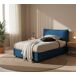 Cama quadrada e meia de tecido 135x215 Cama quadrada e meia de tecido 135x215 Azul