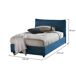Cama quadrada e meia de tecido 135x215 Cama quadrada e meia de tecido 135x215 Azul