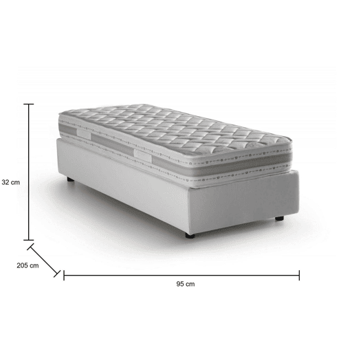 Cama de solteiro de tecido
