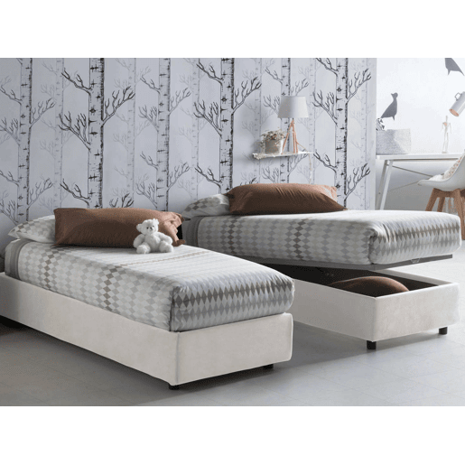 Cama de solteiro de tecido