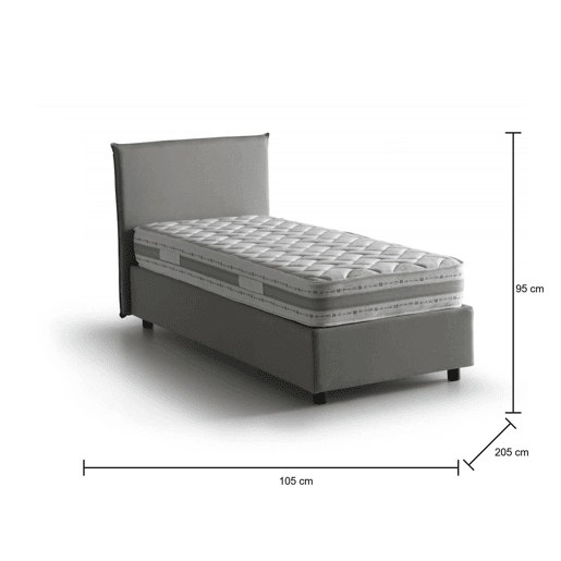 Cama de solteiro de tecido
