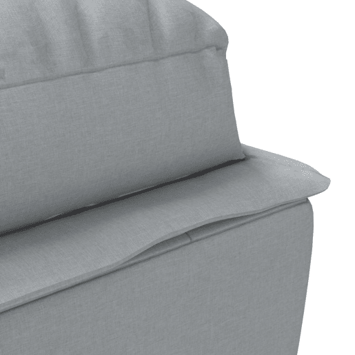vidaXL Chaise lounge de massagem com almofadões tecido cinzento-claro