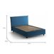 Cama quadrada e meia de tecido 205x135 Cama quadrada e meia de tecido 205x135 Azul