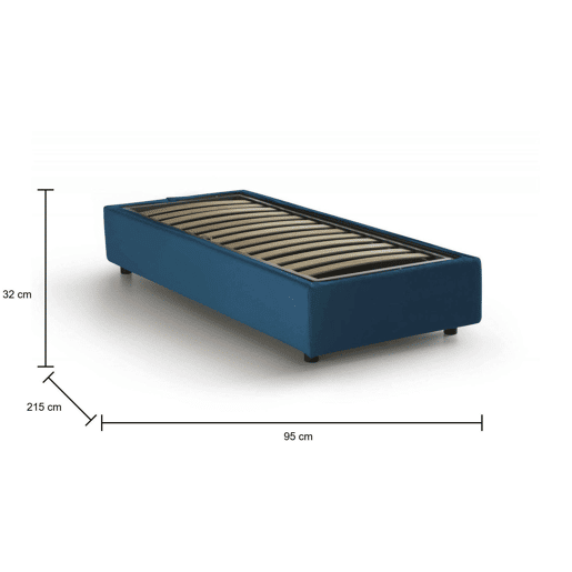Cama de solteiro de tecido