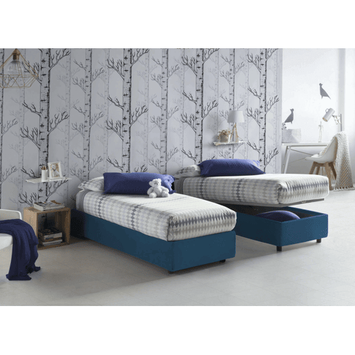 Cama de solteiro de tecido
