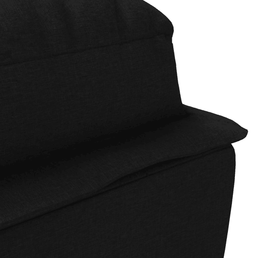 vidaXL Chaise lounge de massagem com almofadões tecido preto vidaXL Chaise lounge de massagem com almofadões tecido preto