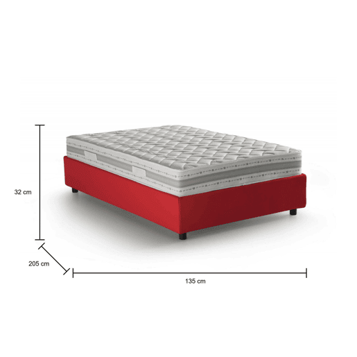 Cama quadrada e meia de tecido