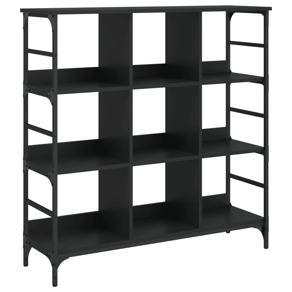 Vidaxl aparador de madera de ingeniería negro 102x32x103,5 cm