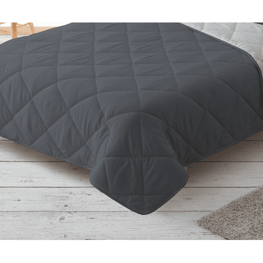 Edredão Enchimento 300gr Cama Reversível Bicolor 90cm (150x220cm) Cinza  Cinza Donegal Collections