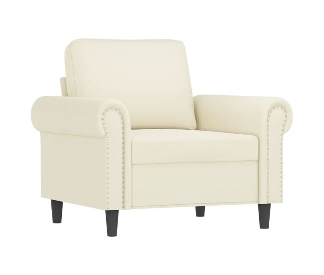 Vidaxl sillón de terciopelo color crema 60 cm