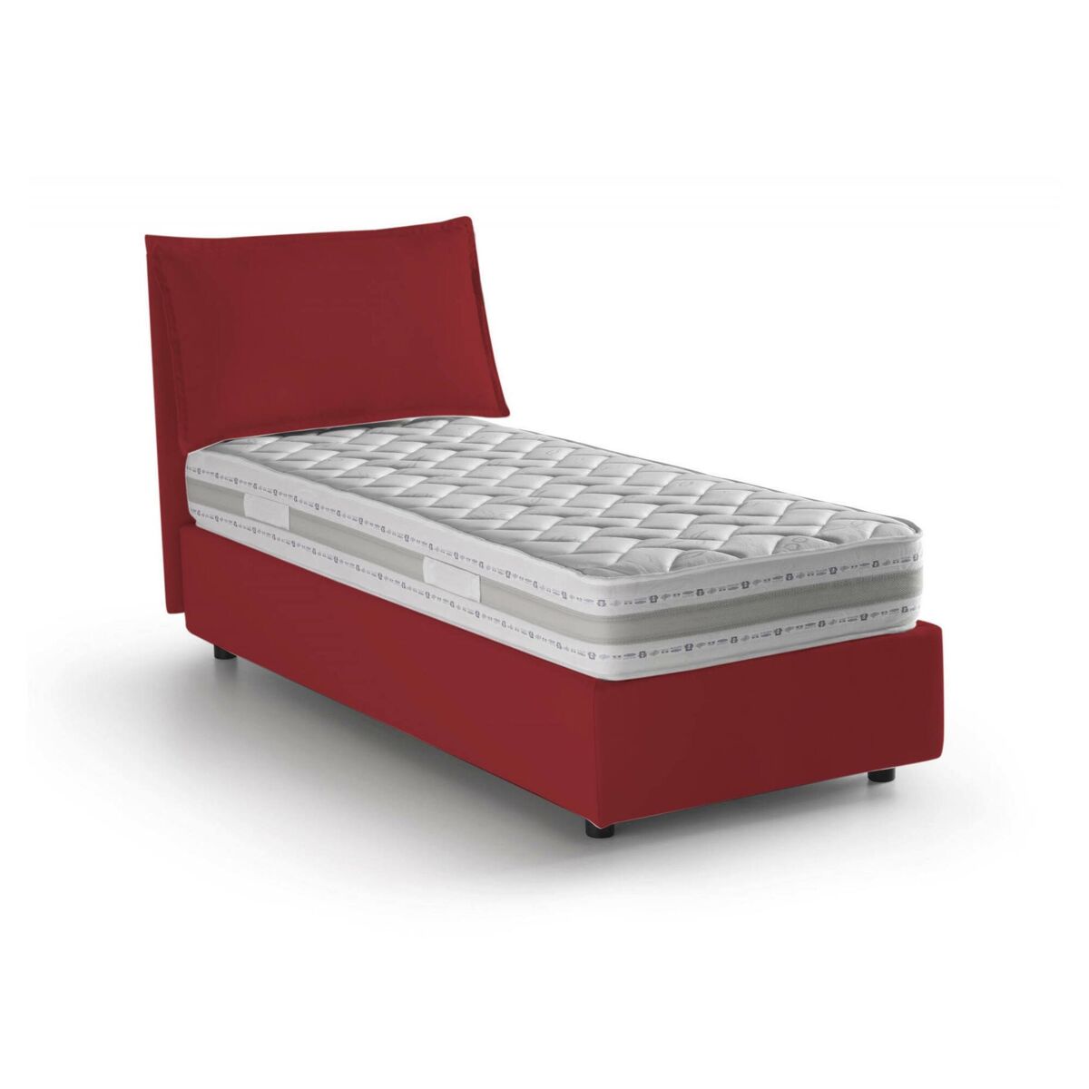 Cama de solteiro de tecido 105x215 Rojo