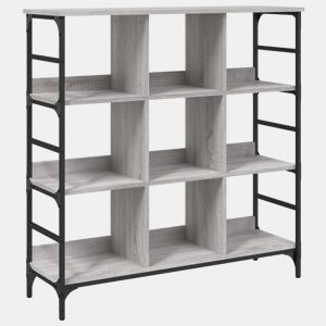 vidaXL Aparador 102x32x103,5 cm derivados de madeira cinzento sonoma