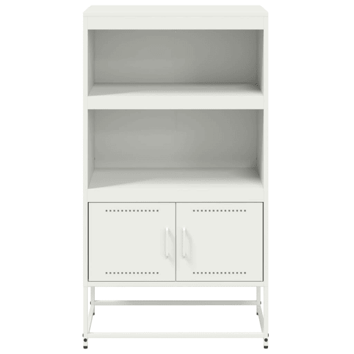 vidaXL Aparador alto 68,5x38,5x123,5 cm aço branco