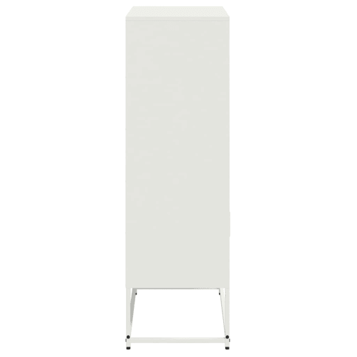 vidaXL Aparador alto 68,5x38,5x123,5 cm aço branco