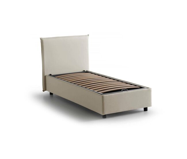 Cama de solteiro de tecido
