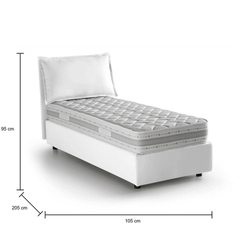 Cama de solteiro de tecido Cama de solteiro de tecido