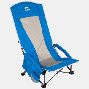 Aktive Cadeira dobrável azul baixa e respirável cbolso e suporte para copos