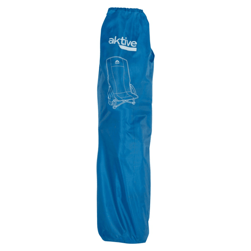 Aktive Cadeira dobrável azul baixa e respirável cbolso e suporte para copos