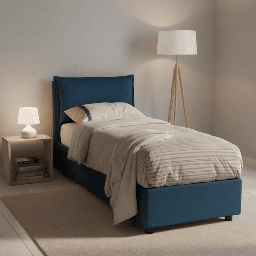 Cama de solteiro de tecido Cama de solteiro de tecido