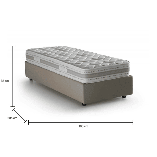 Cama de solteiro de tecido
