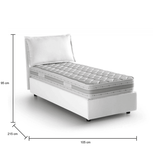 Cama de solteiro de tecido Cama de solteiro de tecido