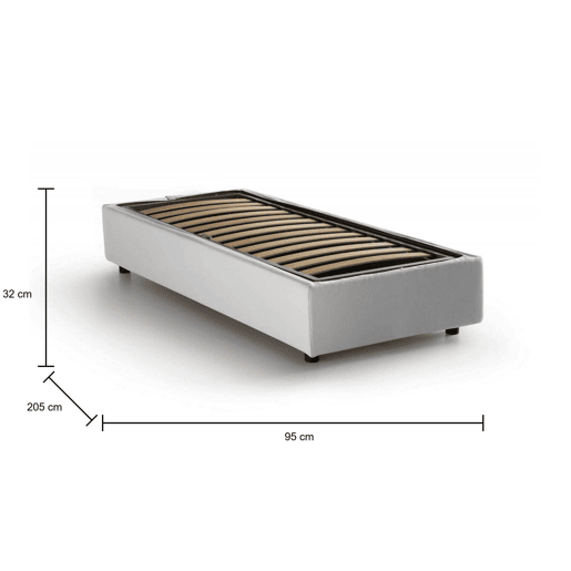 Cama de solteiro de tecido