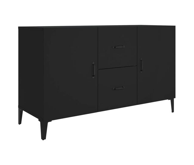 Vidaxl aparador de madera de ingeniería negro 100x36x60 cm