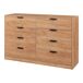 Aparador Varkaus con 8 cajones MDF Aparador Varkaus con 8 cajones MDF Roble