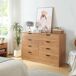 Aparador Varkaus con 8 cajones MDF Aparador Varkaus con 8 cajones MDF Roble