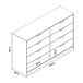 Aparador Varkaus con 8 cajones MDF Aparador Varkaus con 8 cajones MDF Roble