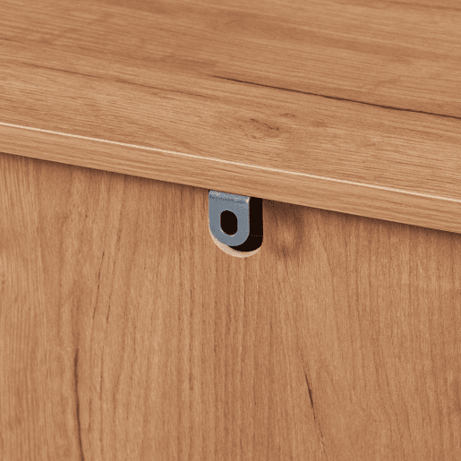 Aparador Varkaus com 8 gavetas MDF 90x140x40 cm - Carvalho en.casa.