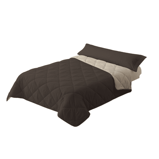 Edredão Enchimento 300gr Cama Reversível Bicolor 135cm (220x220cm) Visón  Bege Donegal Collections