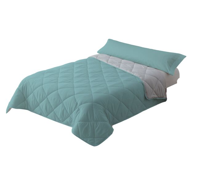 Relleno nórdico 300gr bicolor reversible cama 135/140cm (220x220cm) aqua / gris donegal collections