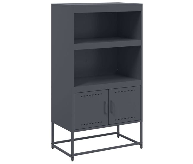 Vidaxl aparador de acero gris antracita 68,5x38,5x123,5 cm