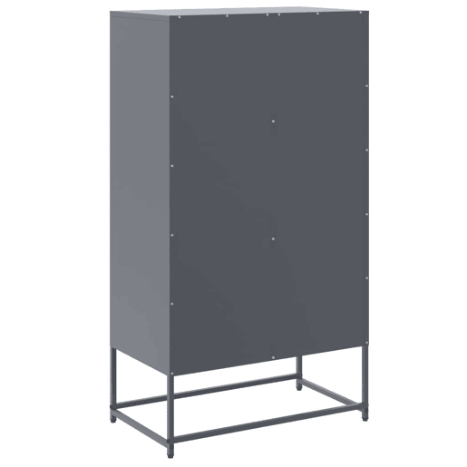 vidaXL Aparador alto 68,5x38,5x123,5 cm aço antracite