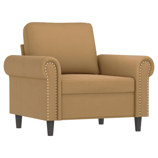 vidaXL Poltrona 60 cm veludo castanho vidaXL Poltrona 60 cm veludo castanho