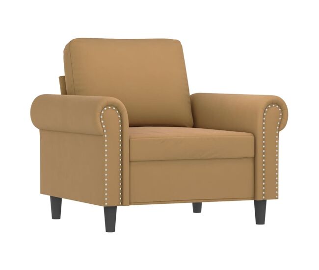 Vidaxl sillón de terciopelo marrón 60 cm