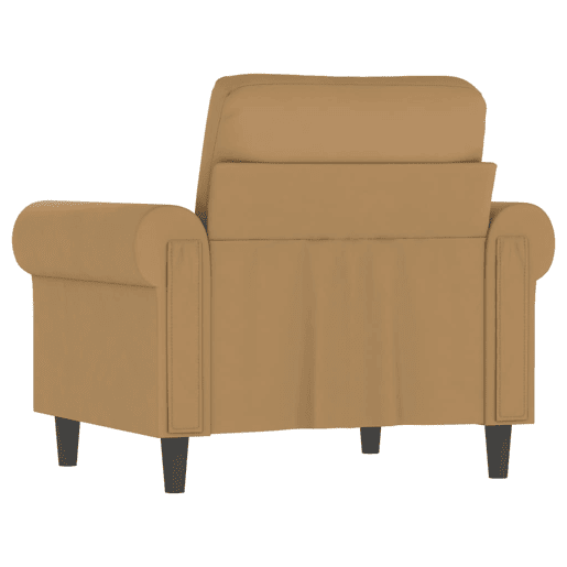 vidaXL Poltrona 60 cm veludo castanho vidaXL Poltrona 60 cm veludo castanho