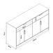 Aparador Varkaus 2 cajones + 4 puertas MDF Aparador Varkaus 2 cajones + 4 puertas MDF Roble