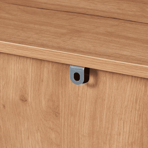 Aparador Varkaus 2 gavetas + 4 portas MDF 75x140x40 cm - Carvalho en.casa.