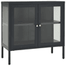 vidaXL Aparador 70x35x70 cm vidro e aço antracite