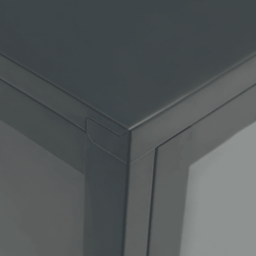 vidaXL Aparador 70x35x70 cm vidro e aço antracite