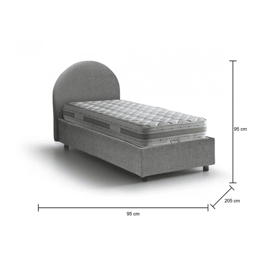 Cama de solteiro de tecido Cama de solteiro de tecido