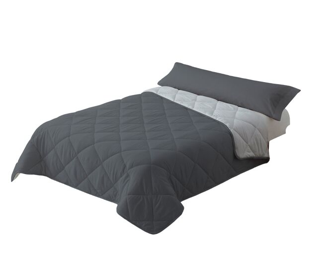 Relleno nórdico 300gr bicolor reversible cama 135/140cm (220x220cm) gris / gris donegal collections
