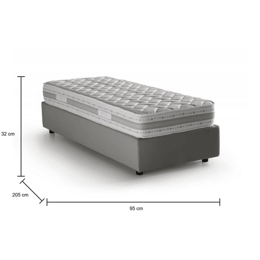 Cama de solteiro de tecido