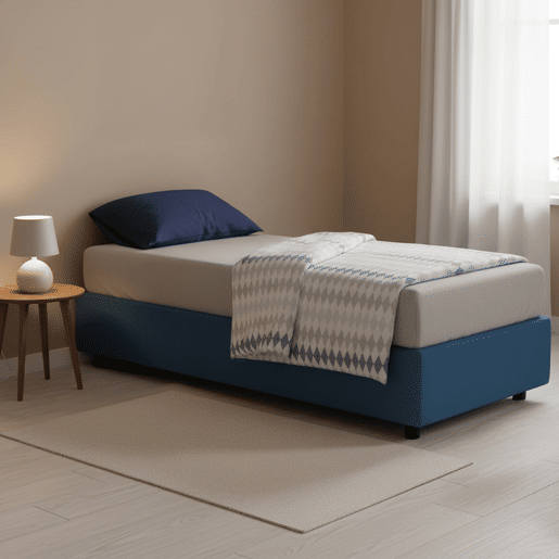 Cama de solteiro de tecido Cama de solteiro de tecido